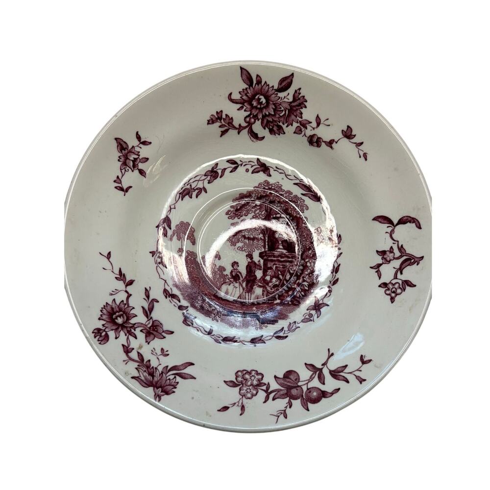 Vintage Mason's Watteau Mulberry Ironstone England Saucer Plate 7"